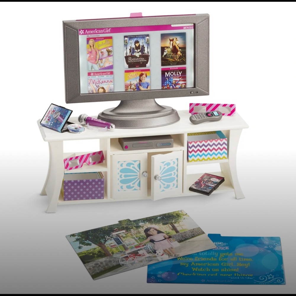 American girl doll TV set